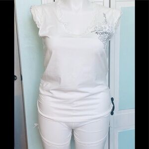 Size large bridal bride wedding Pajamas I do Ivory